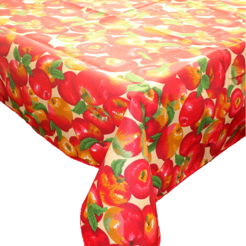 Apples Allover Print Tablecloths, Beige, 120" x 58"