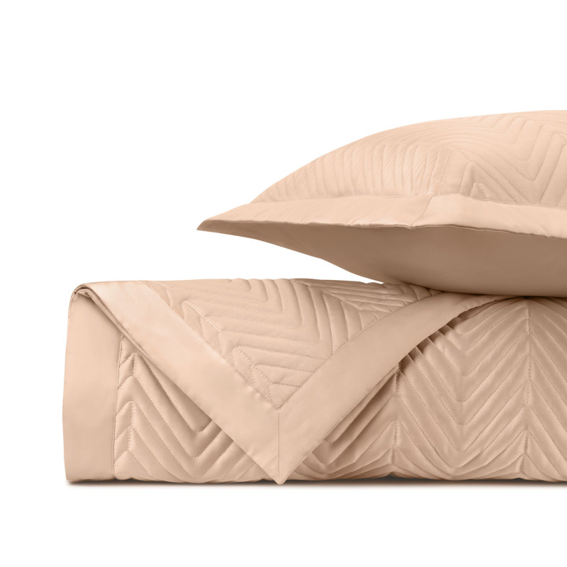 Charleston Egyptian Certified Cotton Quilt, King Quilt, Blush