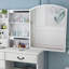 Meuble-lavabo moderne avec lumières et miroir - 3 modes de couleur, armoire de rangement spacieuse, options de maquillage élégantes, espace de rangement abondant
