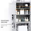 Bathroom Cabinet - Over Toilet Grey Storage With Adjustable Shelves And Open Space For Items Shelf Modern Design, Inner Bathrooms