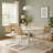 Modern Velvet Dining Chairs Set Of 6, Rattan Back & Chrome Base,Beige-969633448
