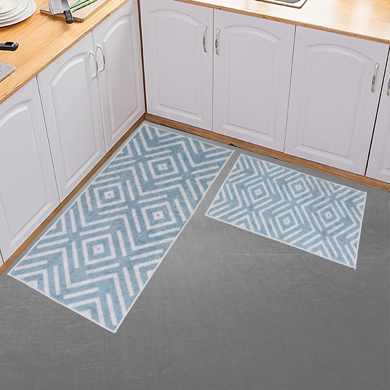 Tapis de cuisine antidérapant Jago, Tolleranza-bleu sarcelle