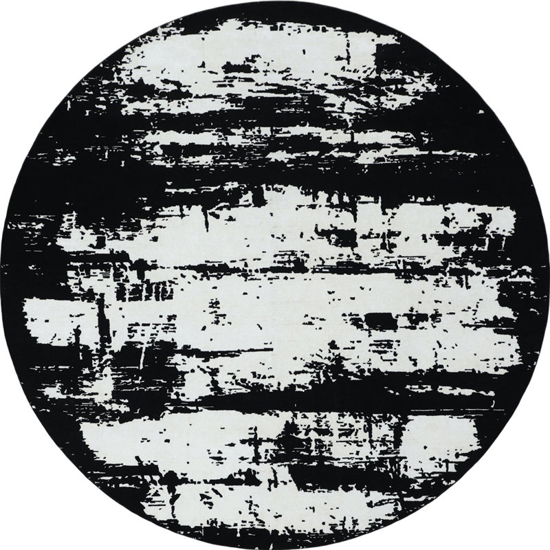 Handmade Wool Area Rug, Round 6'