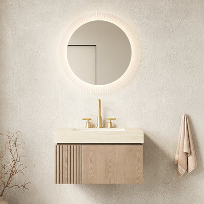 Wall Mounted With Stone Top