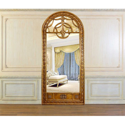 Rosia 48"x106" Gold Leaf Floor Full Length Mirror