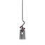 Suspension Sadea Stem Mini présentée en finition nickel brossé avec verre ambré dégradé de 11,4 cm de largeur x 16,5 cm de hauteur-89376505-89376507