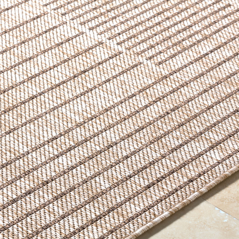Galey Alix x Livabliss Rye Outdoor Machine Woven Rug, Rectangle 7'10" x 10', Tan
