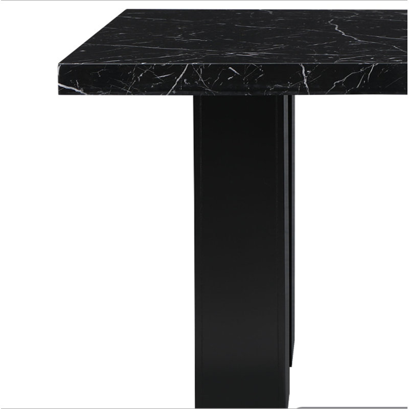 Table de bar et tabourets noirs MIKHA