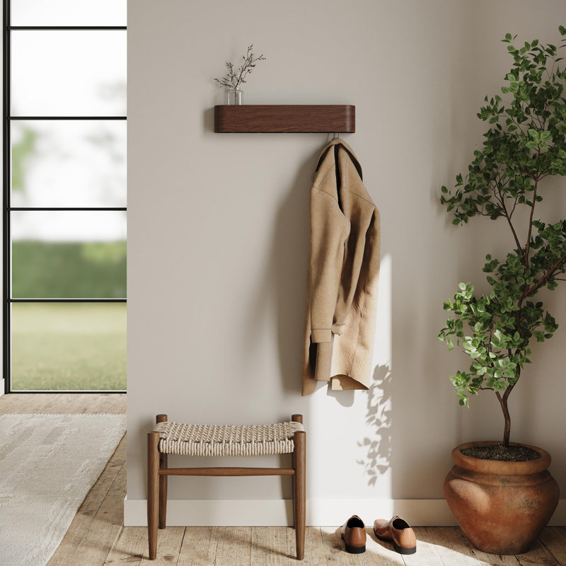 Wall-Mounted Coat Rack, Brown