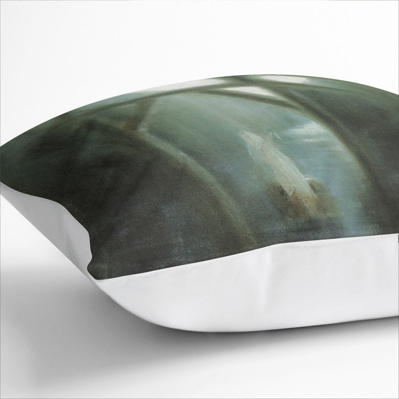 Night Vol.2 Square Throw Cushion, 55cm H x 55cm W x 20cm D, White