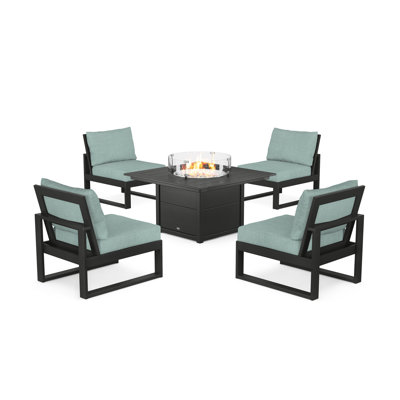 Ensemble de conversation d'extérieur pour 4 personnes avec coussins POLYWOOD Eastport