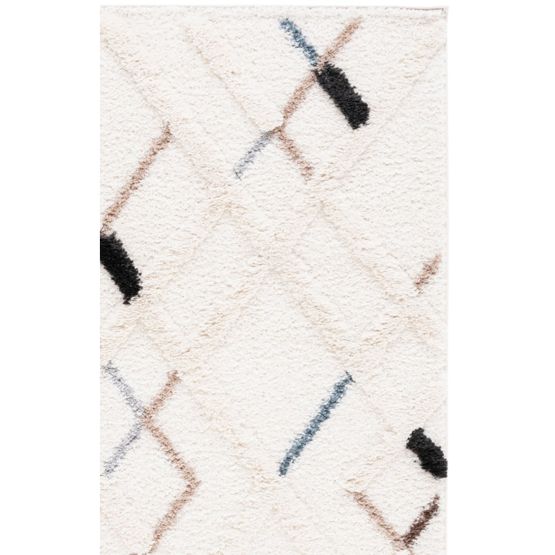 Bahrudin Hi-Lo Shag Performance Geometric Rug, Rectangle 9' x 12'