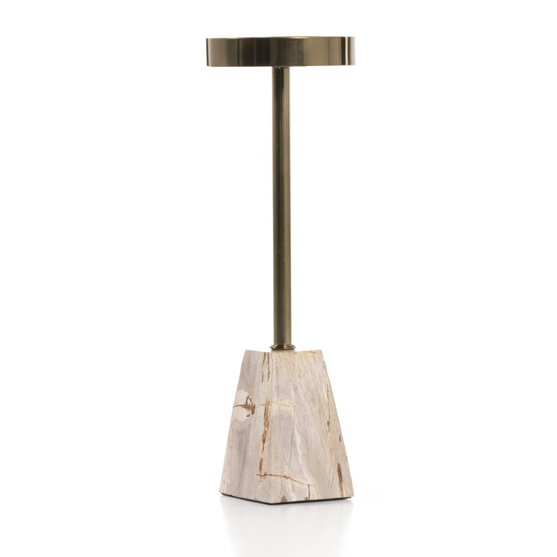 Galen End Table, Light Brown/Gold/Gray, Light Brown