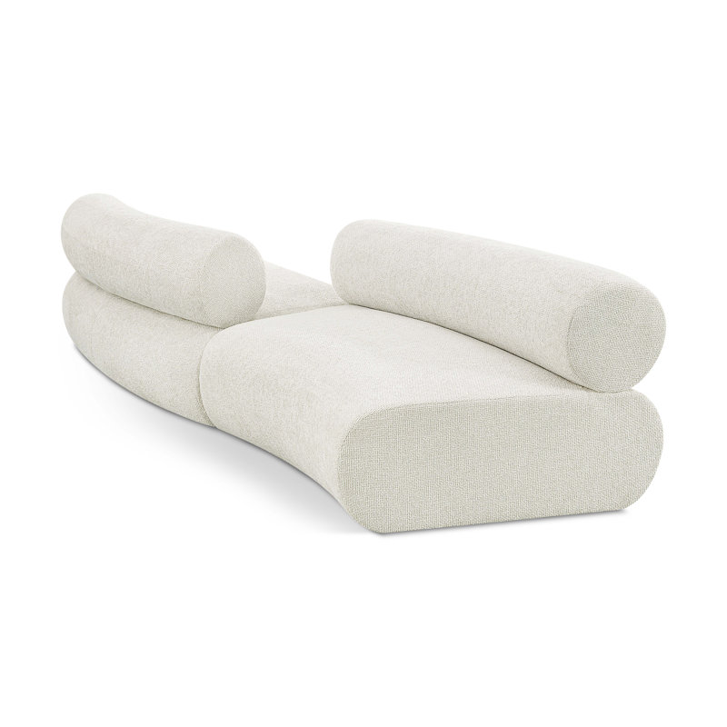 Canapé modulaire rembourré 108 po Bale, Tissu chenille crème