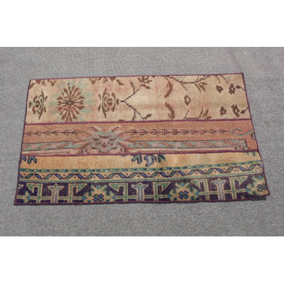 Experience The Bohemian Charm This Handmade Turkish Small Door Mat Rug For Kitchen Or Nursery