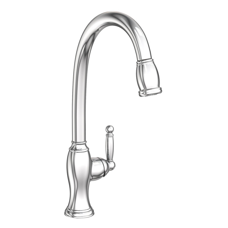 Nadya Single Handle Pull Down Kitchen Faucet, Polished Chrome