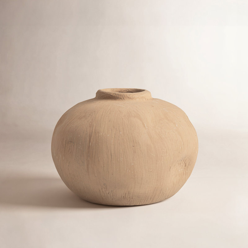 Vase rond en terre cuite Idalou, Taupe