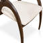 Fauteuils courbés en bois massif Rozella