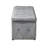 3 Piece Rectangular Short Velvet Storage Ottoman Set, Light Gray | Gift Idea