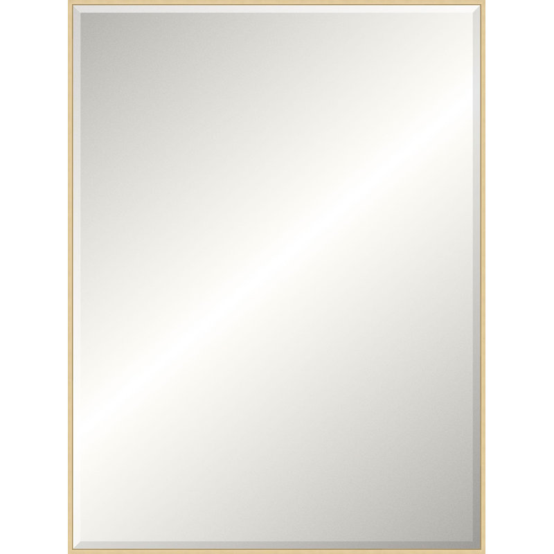 Floater 2 Solid Wood Beveled Mirror, Rectangle, 49.25" x 37.25", Antique Silver