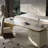 White + Beige-white + Gold Rectangular Sintered Stone + Manufactured Wood + Stainless Steel with 3 drawers desk-987509883