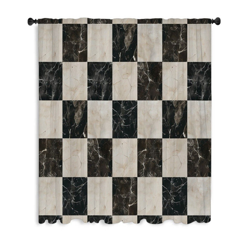 Rideau transparent en polyester Chiedu, L 50 po x L 84 po