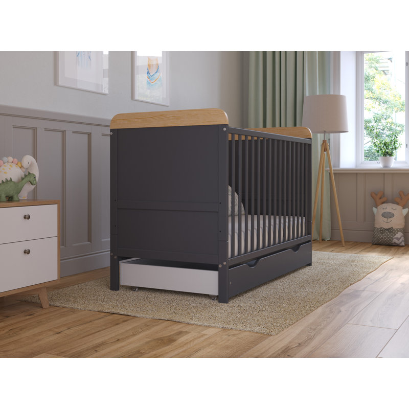 Thorgund Cot Bed, Anthracite/Pine
