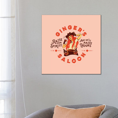 Western Ginger Saloon - Wrapped Canvas Painting
