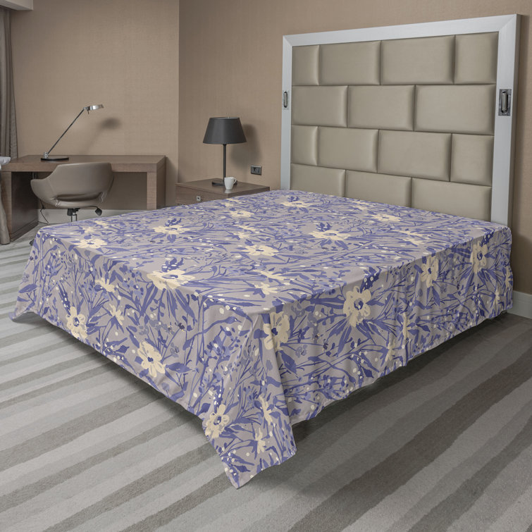 Ambesonne, drap plat floral pivoines, art botanique printanier