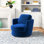 Fauteuil pivotant en velours Pirouette Performance