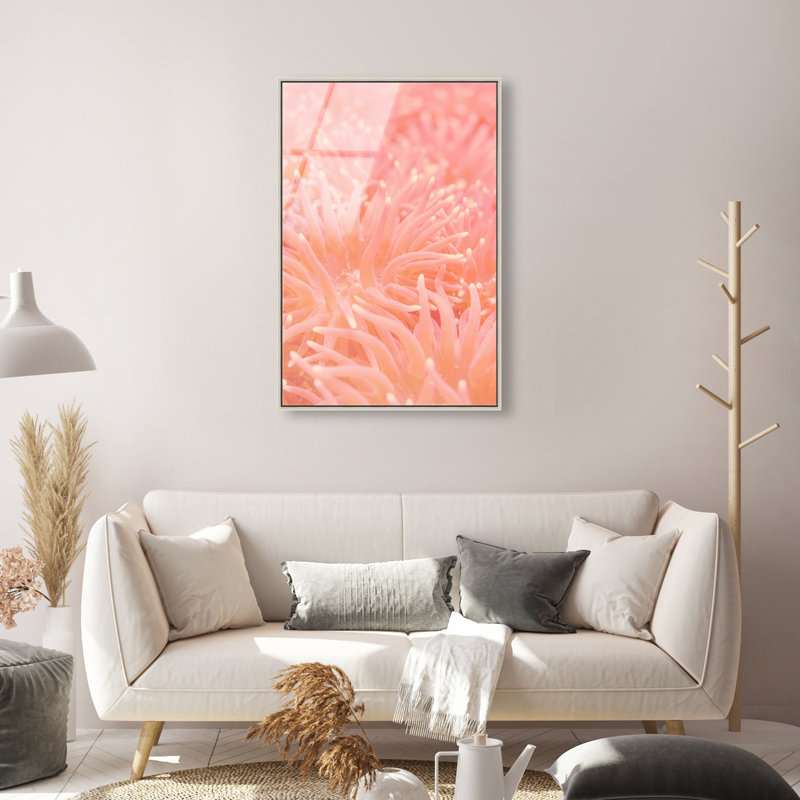 Deep Sea Flowers Print by Oliver Gal, 55"H x 37"W, Silver Floater Frame