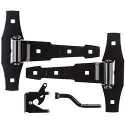 National Hardware Black Metal Outdoor Gate Hardware Kit
