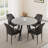 Siefert 35.4'' Round Dining Table Set, Kitchen Dining Table and 4 Dining Chairs-992375938-993963557