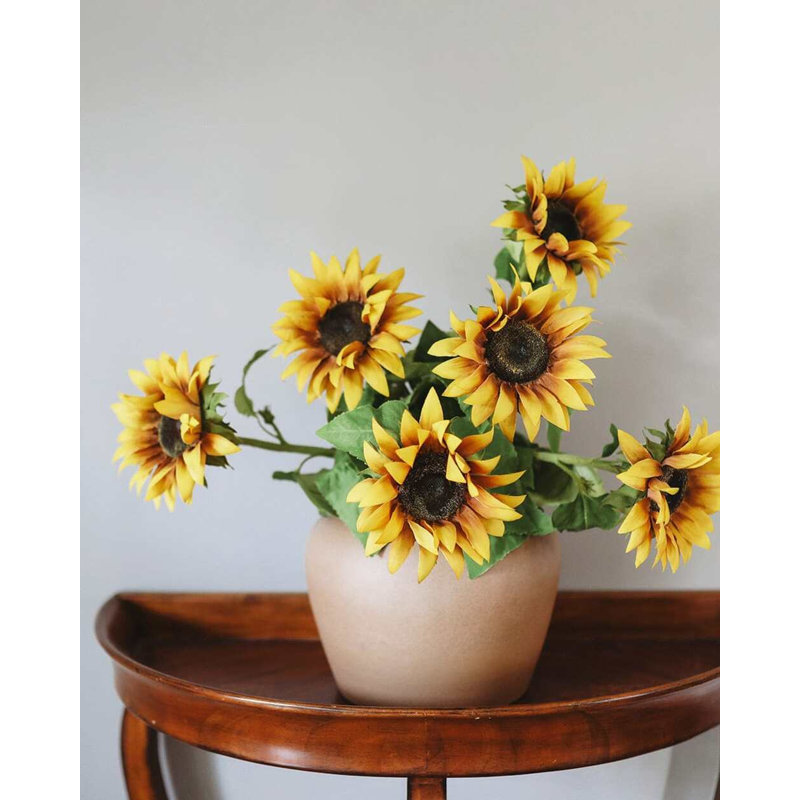 Artificial Purple Sunflower 30", Purple, 30" H x 7" W
