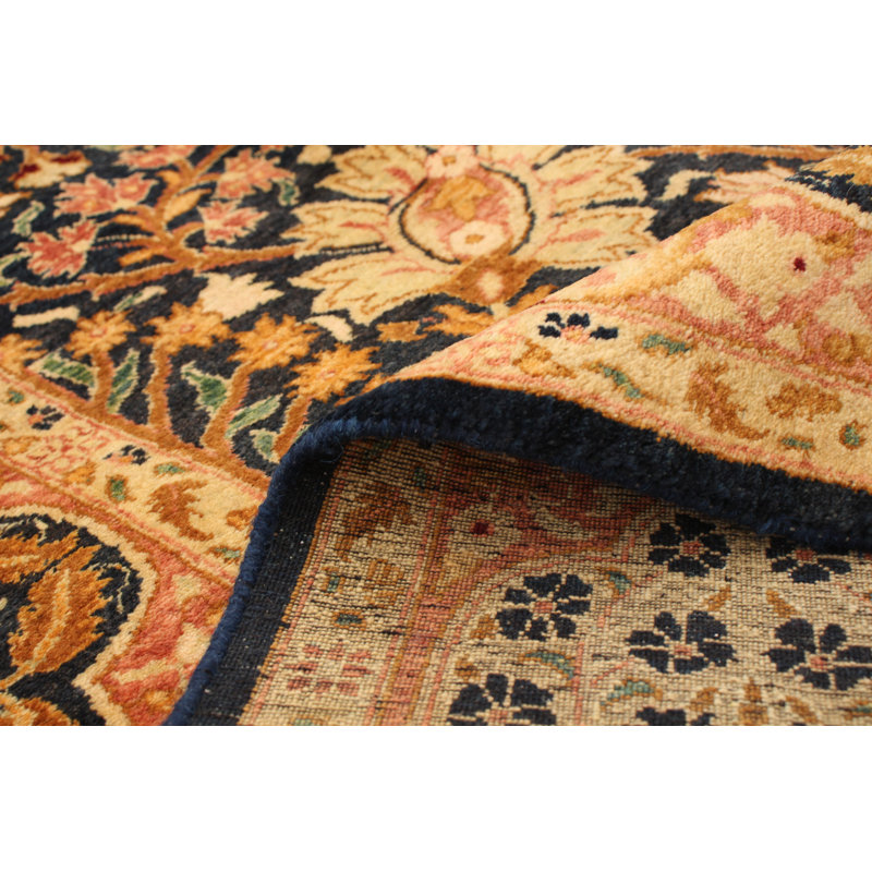 À la main one-of-kind-noué la 2010 tabriz jaune/brwon 6 pi 1 po x 8 pi zone de laine 10 po tapis Filzer