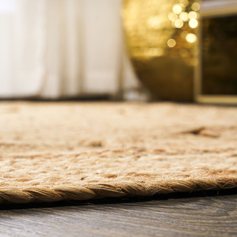 Tapis rond rond en jute naturel Brecken, Rond 5 pi