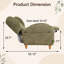 Chaise nordique, chaise multifonctionnelle en tissu chenille, canapé décoratif, dossier incurvé, salle d'étude de salon, vert olive-1914342959