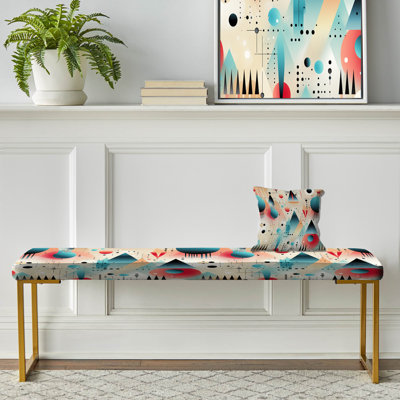 Banc rembourré or