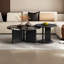 Table basse en marbre clair et moderne-106920624