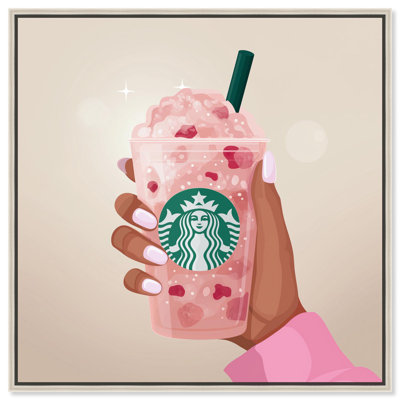 «Pink Sip», reproduction d'art sur toile par Art Remedy