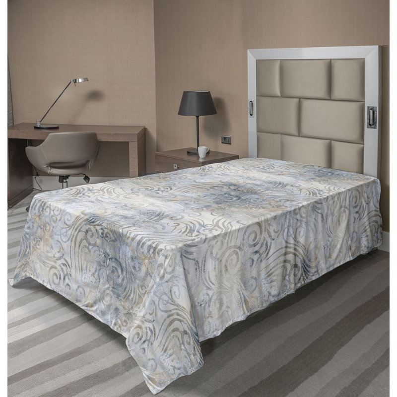 Drap-housse antique Ambesonne, Drap plat pour lit simple