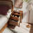 Solid Wood Mid‑Century Modern 2‑Drawer Bedroom Nightstand-2128642616-2127291480