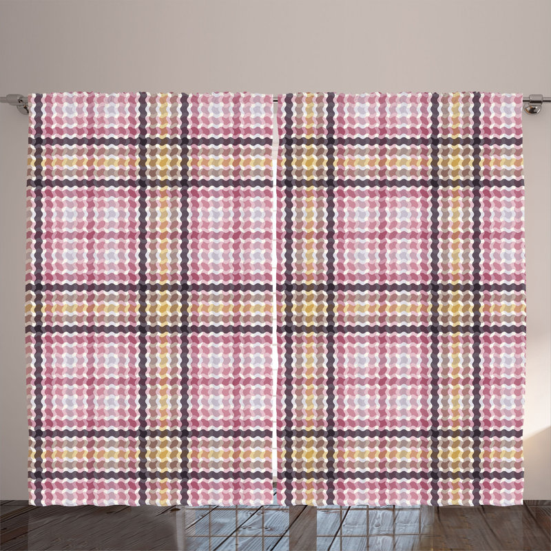 Miraflores Polyester Semi Sheer Curtain Pair