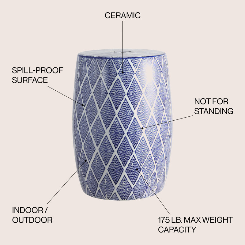 Tabouret de jardin Ernst, Bleu marine