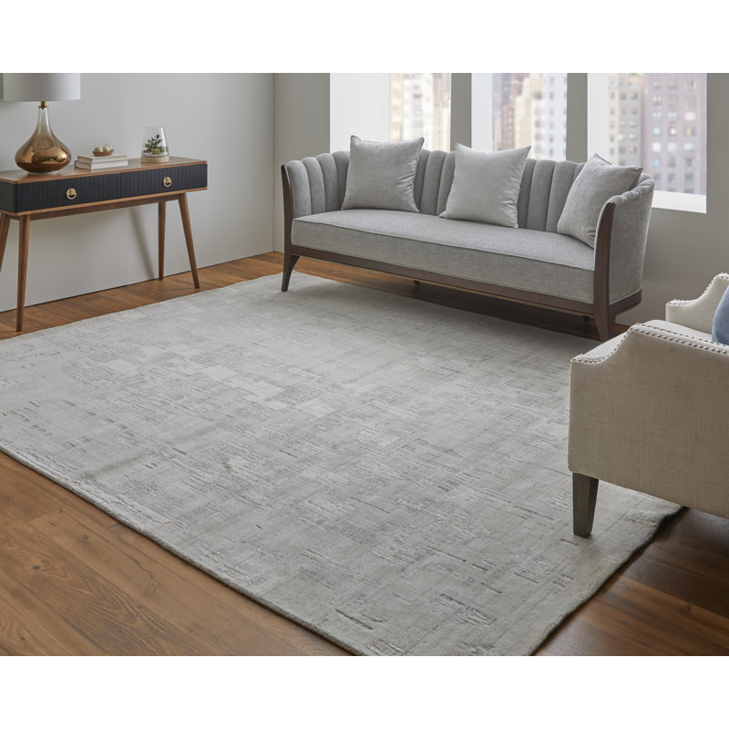 Viscose Abstract Indoor Rug, Runner 2'6" x 14'