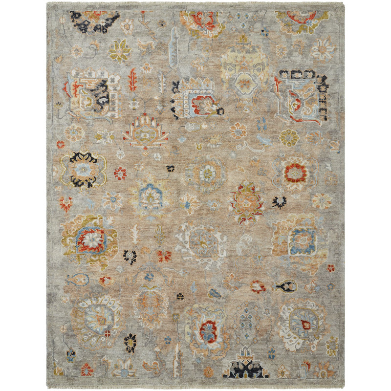 Tapis en laine noué à la main Lockport, Rectangle 10 pi x 14 pi