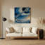 Art mural en métal bleu-1665959501