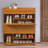 7-Tiers Bamboo Shoe Rack with Door, 36 Pairs Organizer Storage Shoes Shelf Cabinet for Hallway