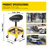 Rolling Garage Stool, 300LBS Capacity, Adjustable Height from 24 in to 28.7