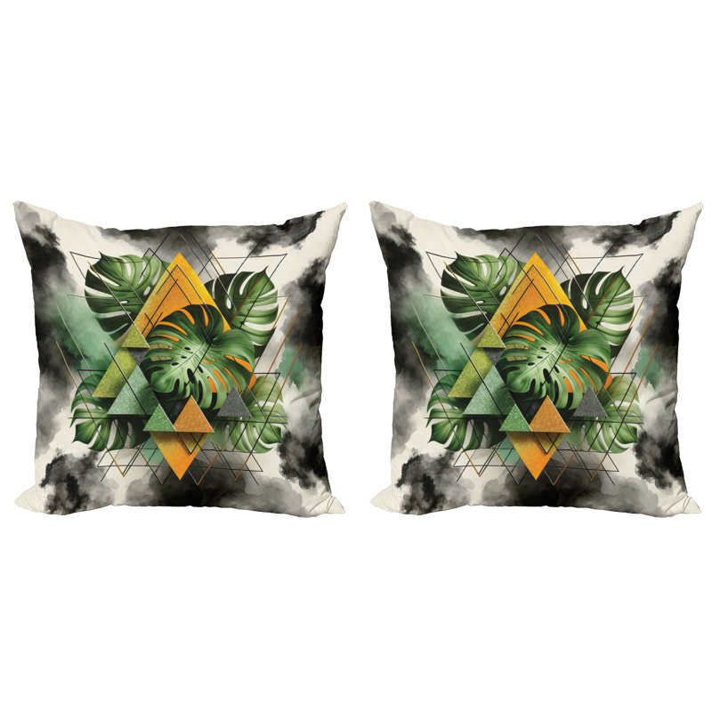 429412_Ambesonne Housse de coussin Monstera, H 24 po x l 24 po
